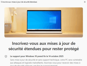 Lire la suite à propos de l’article J+1 fin du support Windows 10, point sur la situation